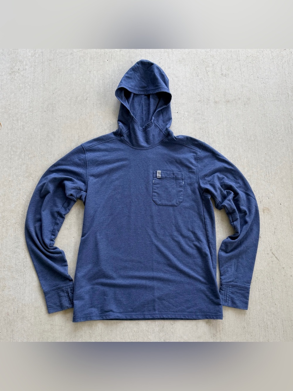 Sums Hoodie Henry Fork Heather Blue Pullover Fishing Outdoor